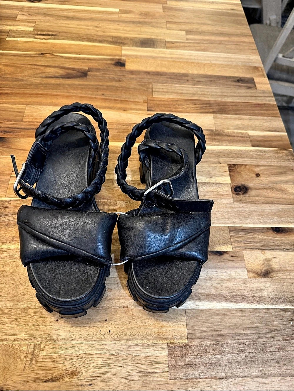 Circus by Sam Edelman Black Platform Sandals US 8.5